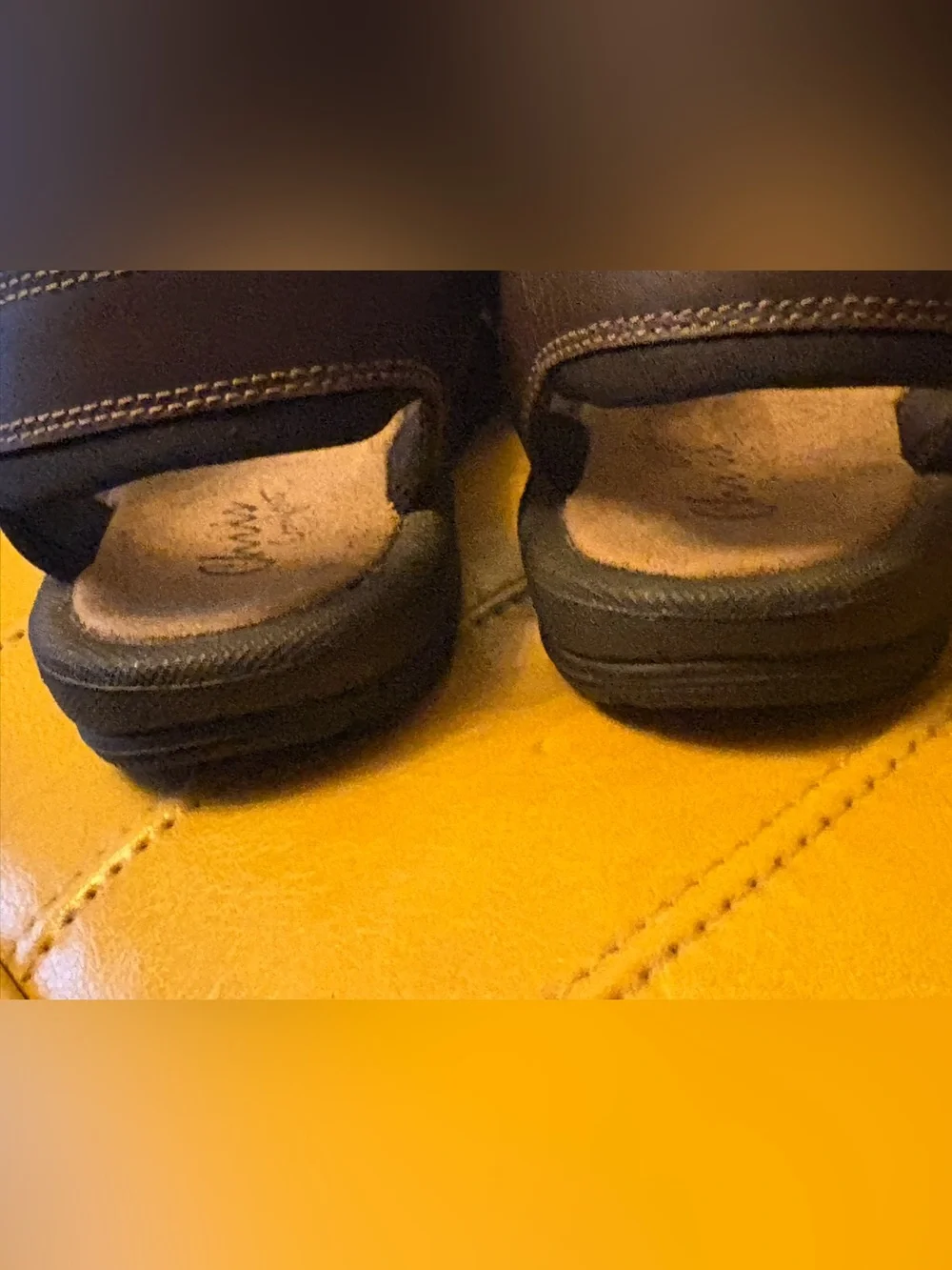 Brown Leather Velcro Sport Sandals